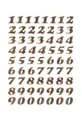 HERMA Zahlen-Sticker 0-9, Prismaticfolie gold glitzernd