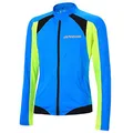 Airtracks FUNKTIONS Fahrradtrikot Langarm PRO-T/RADTRIKOT/Trikot/Jersey/Full Zip/ATMUNKSAKTIV - blau-neon - XXL