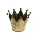 Teelichthalter Krone Metall Vintage-Look für Tischdeko und Advent