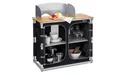 BERGER Küchenbox Deluxe Campingküche Campingschrank faltbar mit Bambus, Staufächern inkl. Tragetasche Outdoor Camping Küche Camping Küchenschrank faltbar Aluminium Campingschrank Küche