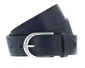 Vanzetti Damen Leder Gürtel Damengürtel Vollrindleder marine 35 mm (100 cm)