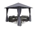 Sekey Pavillon Gartenpavillon 300x300 cm Partyzelt Gartenzelt, mit 4 Seitenteilen, mit 4 Seitenteilen, Wasserdicht, Windfest, Sonnenschutz, Seitenteile mit Reißverschluss