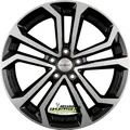4x Dezent TA black polished 7x17 ET45 - LK5/100 ML57.1 Felge Alu