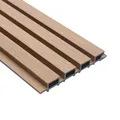Home Deluxe - WPC Fassadenverkleidung DUVAR - Farbe: Teak, Größe: 2 m² ca. 190 x 21,9 x 2,6 cm, inkl.Montagematerial I Fassadenpaneele Fassadenprofile Hausverkleidung