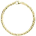 3,9mm Armband Goldarmband Armkette, 333 Gold Gelbgold, massiv, 19cm, Unisex