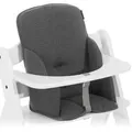 Hauck Hochstuhlauflage Select Line - Jersey Charcoal, Sitzverkleinerer für Hochstuhl Alpha und Beta - weiches Sitzkissen grau