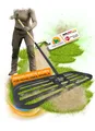 Rasenrakel mit runden Ecken von | 80x30cm | Kein Verkanten – Schonende perfek...