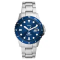 Fossil FS6029 BLUE Edelstahl 42 mm – Herrenuhr  42 mm  Garantie: 2 Jahre Quarz (