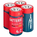 ANSMANN Batterien Red Alkaline Alkali-Mangan Baby C 1,5 V, 4 St.