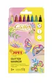 Jovi Filzstifte in Glitzer-Farben, Strichbreite: 3,0 mm, auswaschbar, eindrücksichere Spitze, Set mit 8 Farben, sortiert
