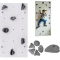 Create for you - Kletterwand, 1x Wandpaneel 100x50 cm, 5 Grauen Klettergriffen