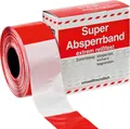 Absperrband 500 m-Rolle rot/weiß geblockt