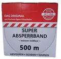 Absperrband 500m extrem reißfest Flatterband Warnband Trassenband rot weiß weiss