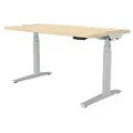 Fellowes Levado Elektrisch Höhenverstellbar Sitz-Stehschreibtisch Rechteckig Ahorn T-Fuß 1.829 (B) x 698 (T) x 1.257 (H) mm MDF (Mitteldichte Faserplatte), PVC (Polyvinylchlorid), Stahl