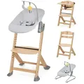 Kinderkraft ENOCK + CALMEE - Mitwachsender Hochstuhl & Liege - Ergonomie & Sicherheit - Skandinavisches Design - Für Kinder bis 35 kg