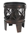 tepro Feuerstelle Gracewood, Feuerschale Outdoor, Feuerkorb für den Garten, mit Schürhaken, Maße ca. 42 x 42 x 53 cm