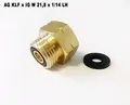 Phönix Germany Anschlussstück Zwischenstutzen Gasflaschenadapter Druckregler KLF x IG W21,8 x 1/14LH, (1-tlg), Druckregler KLF x IG W21,8 x 1/14LH