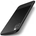 iPhone XR Hülle AVANA Schutzhülle Silikon Slim Case Schwarz Cover Carbon Optik