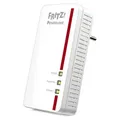 AVM FRITZ!Powerline 1260 Single-Adapter (1.200 MBit/s, WLAN-Access Point), Farbe:Weiß - Weiß