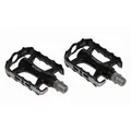 Wellgo MTB Fahrrad Pedale Alu ED CNC schwarz/silber CroMo Achse Kugellager 270g
