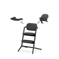 CYBEX Gold LEMO Hochstuhl 3in1-Set, Mitwachsend, 6 Monate - 99 Jahre, Verwendbar ab Geburt durch separaten Gold Bouncer, Inkl. Baby-Set und Snack Tray, Buchenholz/Aluminium/Kunststoff, Stunning Black