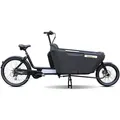 SachsenRAD T8 Grand 250W 36V 13AH Lastenfahrrad Elektro für Kindertransport mit 110NM Mittelmotor, Drehmomentsensor, feuerfester EPP-Box - Schwarz