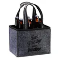 Cepewa Flaschenträger aus Filz Das flüssige muss... Flaschentasche Männerhandtasche für 6 Flaschen 0,33l oder 0,5l