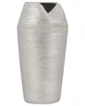 Vase mit breiter Öffnung Steinzeug silber 33 cm hoch schlank rund modern Apamea