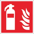 Brandschutzschild Feuerlöscher Folie selbstklebend (B x H) 200mm x 200mm ISO 7010 1St.