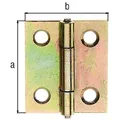 Scharnier HELO schmal, Stahl galvanisch gelb verzinkt Breite: 45.00 mm|Höhe: 82.00 mm