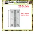 20 Stück Scharnier Höhe 82 mm Br.45 mm Stärke 1,25 mm Stahl sendzimirverzinkt