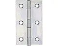 Scharnier schmal mit vernietetem Messingstift, 80 x 41 mm sendzimirverzinkt