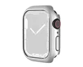 Wigento Smartwatch-Hülle Für Apple Watch Serie 9 8 7 41mm Schock TPU Silikon Hülle Cover Silber