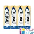 4 Maxell Alkaline Aa R6 BATTERIES 1.5V Mn1500 Am3 E91 Exp 2028 Neu