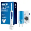 Oral-B OxyJet Reinigungssystem, mit Mikro-Luftblasen-Technologie, 4 Aufsteckdüsen, Weiß, Blau