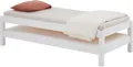 Stapelbett RINO 90x190 cm 2er Set in weiß aus Kiefer Massivholz, Kinderbett mit Gästebett aus massivem Holz, platzsparendes Stapelliege Massivholzbett