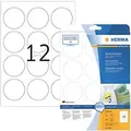 HERMA Wiederablösbare Etiketten 5067 Selbstklebend DIN A4 Weiß 6 x 6 cm 25 Blatt à 12 Etiketten