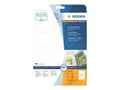 HERMA Special - Papier - matt - selbstklebend, entfernbarer Klebstoff - weiß - 60 mm rund 300 Etikett(en) (25 Bogen x 12)