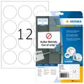 Ablösbare Etiketten A4, Ø 60 mm, rund, weiß, Herma