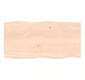 vidaXL Tischplatte Tischplatte 80x40x2 cm Massivholz Eiche Unbehandelt Baumkante (1 St)