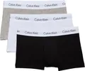 Calvin Klein Herren 3er Pack Boxershorts Low Rise Trunks Unterwäsche, Mehrfarbig (Black/White/Grey Heather), XL