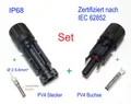 1x Set PV4 Stecker + Buchse Qualitäts Solarstecker PV4 Solar 2,5-6mm² IP68 1500V