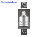 Stecknuss Adapter weiblich 1/2" auf 1/4" männlich