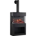 Kaminio Elektrokamin Henri Kaminofen Heizung 3D-Flammeneffekt Rohr Schwarz