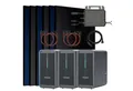 SUNNIVA Balkonkraftwerk 3000W mit 6,72 kWh Speicher, (MARSTEK 3x B2500-D, BIFAZIAL FULLBLACK komplett Steckdose, PV Solaranlage Komplettset mit Solarspeicher, 6x 500W N-Type Glas-Bifacial Module)