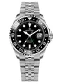 Gigandet Herren-Automatikuhr World Trip GMT - Made in Germany - Swiss Made Automatikuhrwerk SW330-2 - Keramiklünette - Saphirglas - Verschraubtes Edelstahlarmband - 300m/30bar - G1000-005M-C