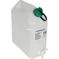 Wasserkanister 10 L, Wasserbehälter weiß/transparent, mit Ablasshahn