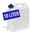 Wasserkanister 10 Liter Kunststoff mit Hahn Kanister Trinkwasserkanister Camping