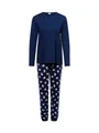 Mey Schlafanzug Damen Baumwolle blau gemustert, 48 779686-0001-00480