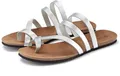 LASCANA Zehentrenner Sommerschuh, Sandale, offener Schuh, Pantolette, silberfarben Größe 36
